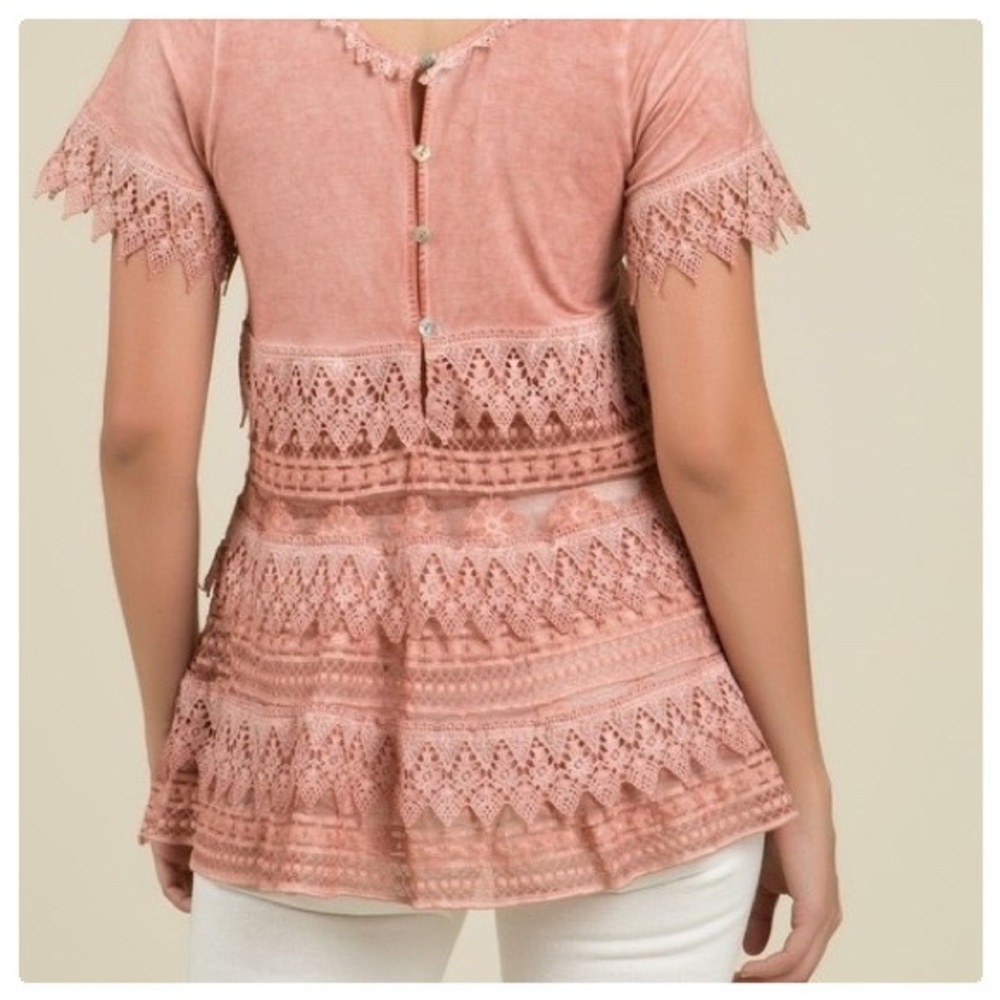 POL Guava Lace Tunic Top - Picture 5 of 10